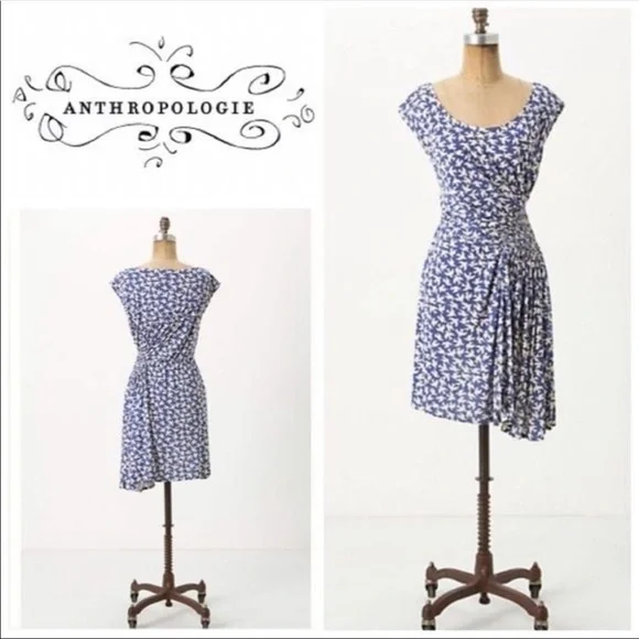 anthropologie blue bird dress Anthropologie Rare 